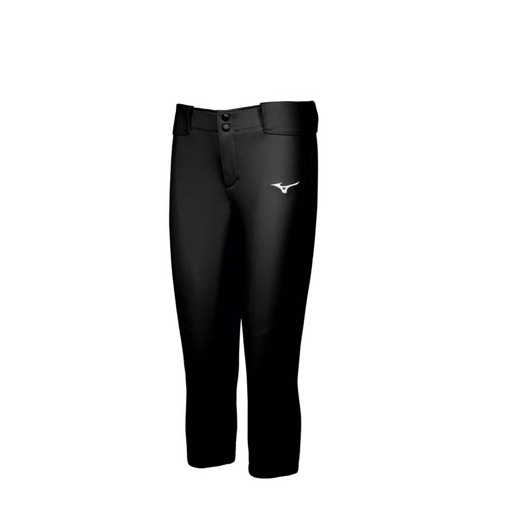 Womens Mizuno Belted Stretch Softball Pants Black Philippines (MSJDXC312)